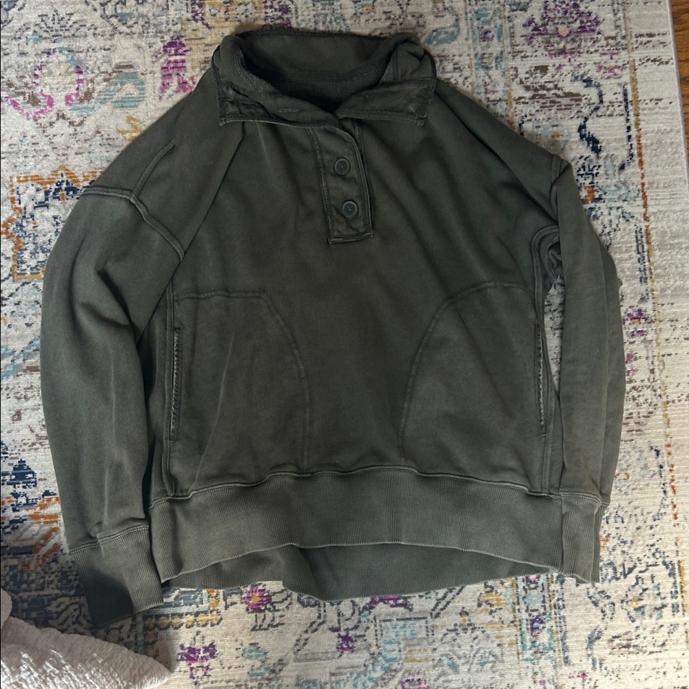 Aerie Dark Green Knit Pullover